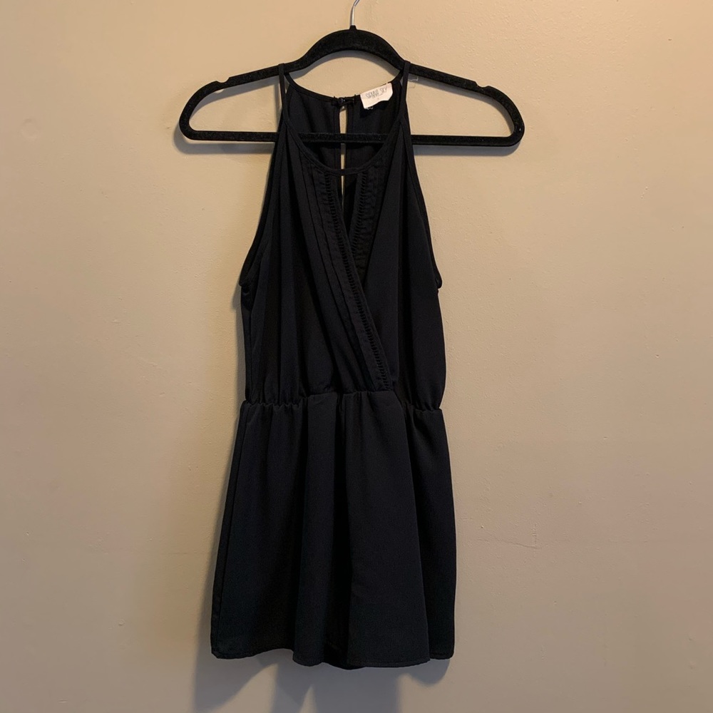 Sienna Sky Black Halter Romper - Small